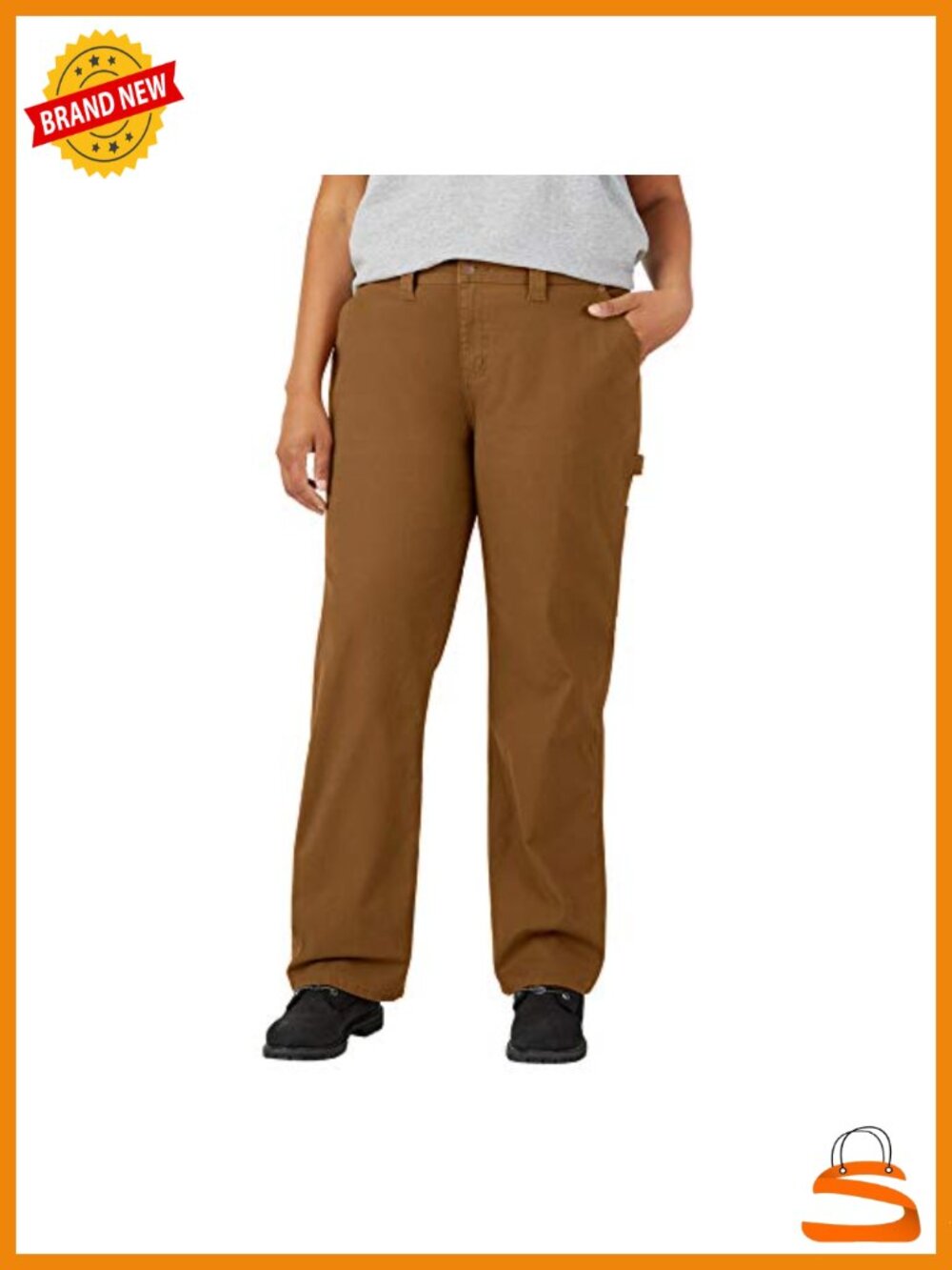 Plus Size Relaxed Straight Carpenter Duck Pant - Stretch Cotton Work Pants